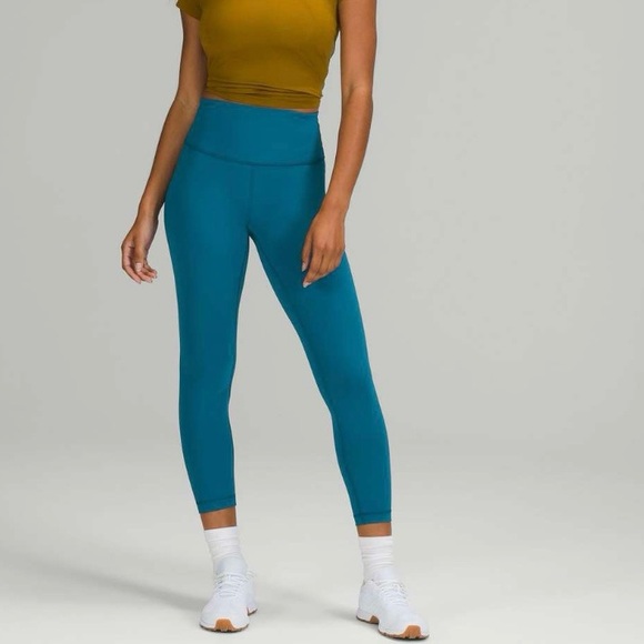 Lululemon 🍋 New 25” Everlux Tight / Leggings Wunder Train HR ~Capri Blue~ 16 - Picture 4 of 10